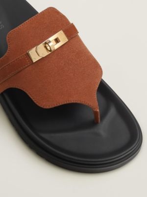 HERMES ポインテッドトゥ ステッチ ミュール パンプス y84 Empire sandal - Brown | Hermès USA